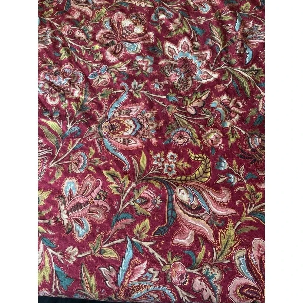 Handmade Floral Paisley Burgundy Red Duvet Cover & Sham Set 3 PCS Queen